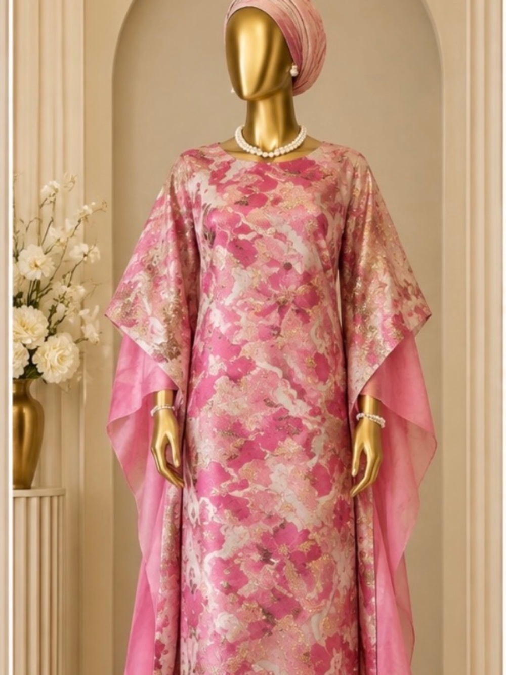 Elegant modest dress.